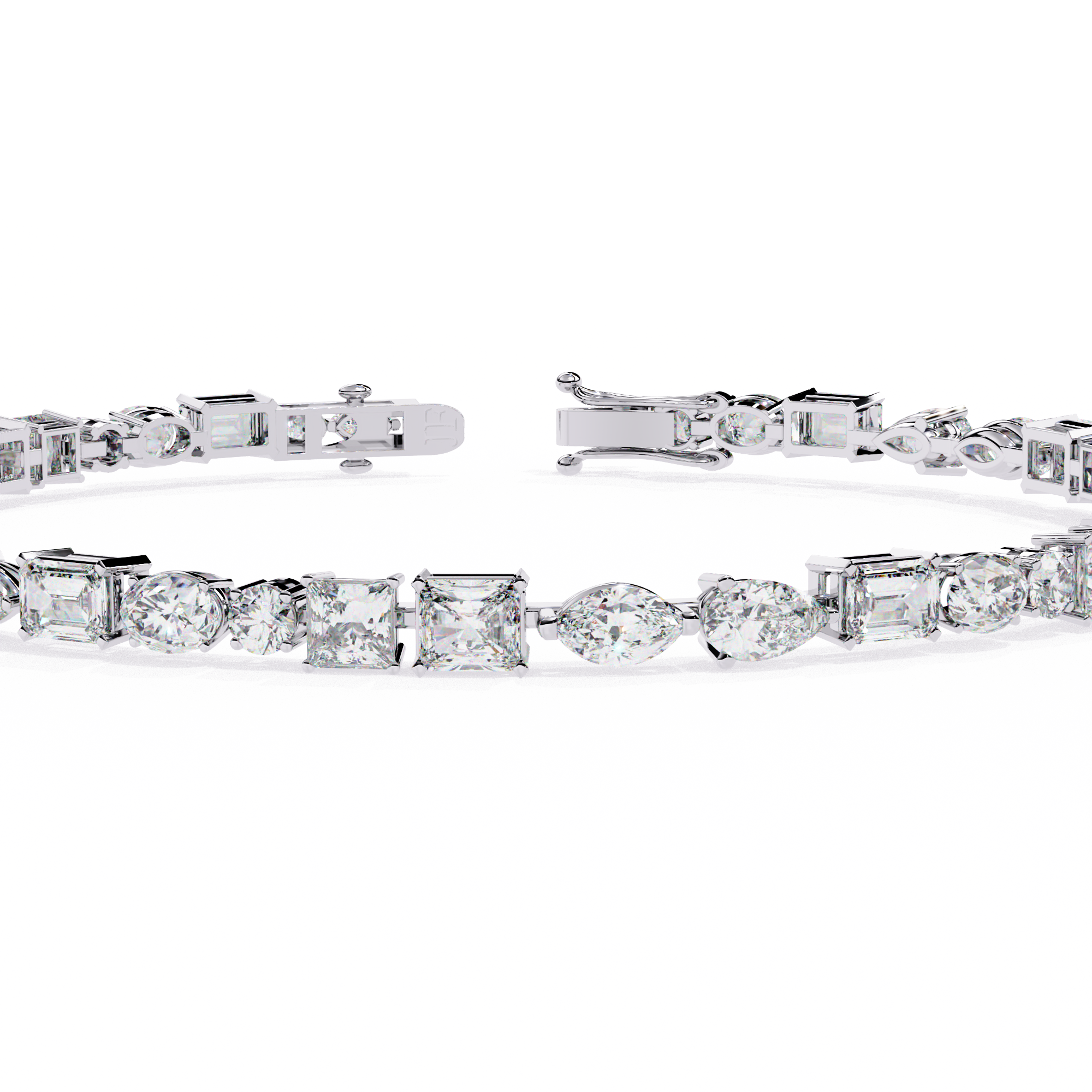 Solitairekart 5.74ct Mixed Cut Diamond Tennis Bracelet-HI Color, VS-SI Clarity